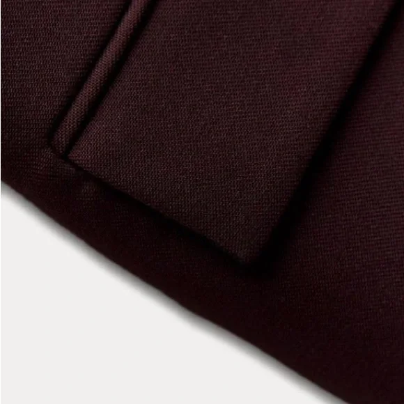 NWT Zara Pocket Blazer Eggplant Women Large - Picture 7 of 9